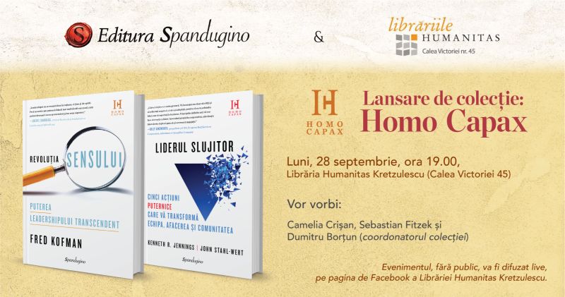 Editura Spandugino – Lansarea colecției „Homo Capax”